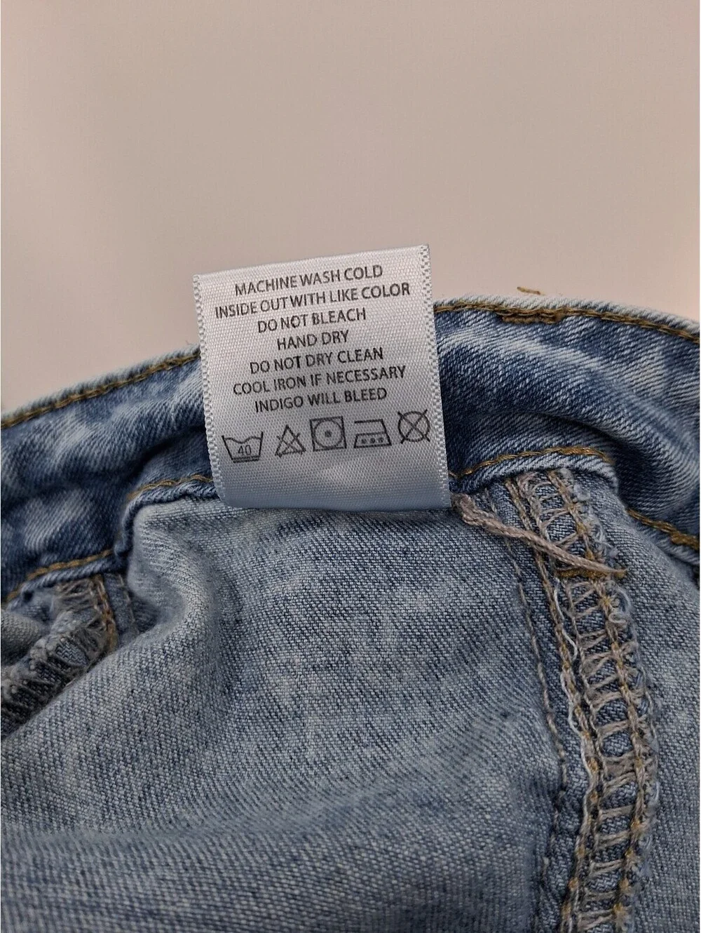Your Cute Jeans Women 7 Light Blue Denim Acid Wash Mid Rise Stretch Cargo Casual